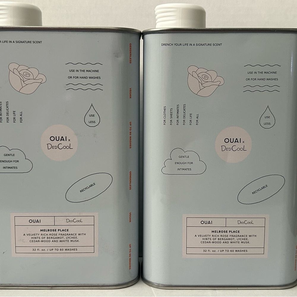 2 pk Vegan Sealed OUAI DedCool Melrose Place Set 60 washes each